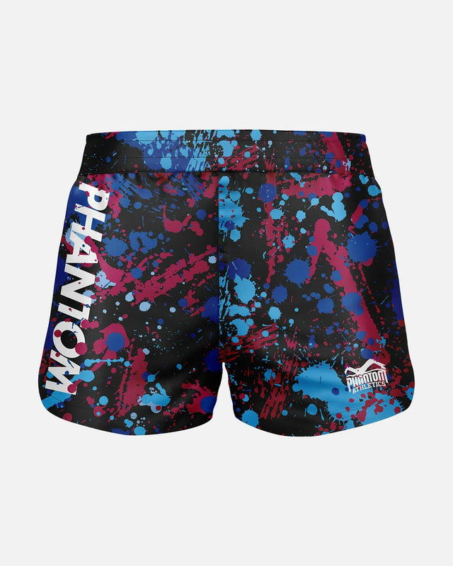 Pantaloni scurți MMA Phantom Athletics Fusion Splatter – Albastru