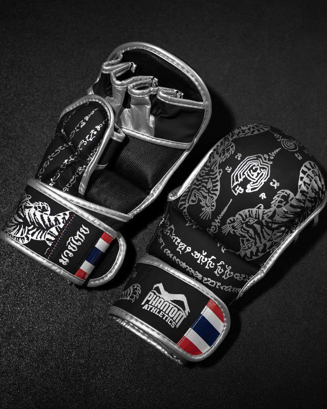 Phantom Athletics MMA Handschoenen Sparring Muay Thai - Zwart/Zilver