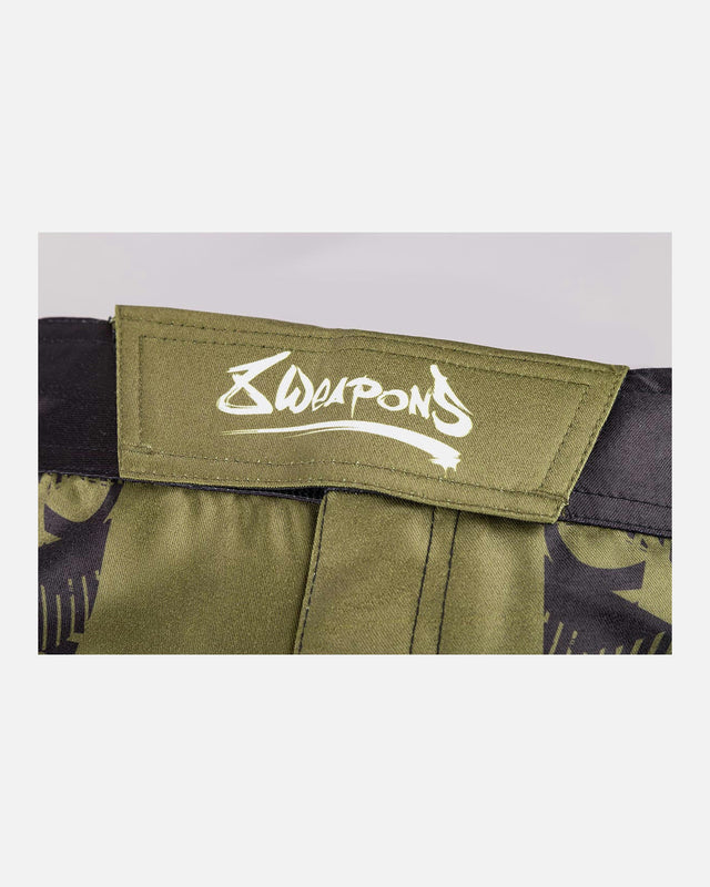 8 WEAPONS MMA Shorts Hit 2.0 – Olive/Black