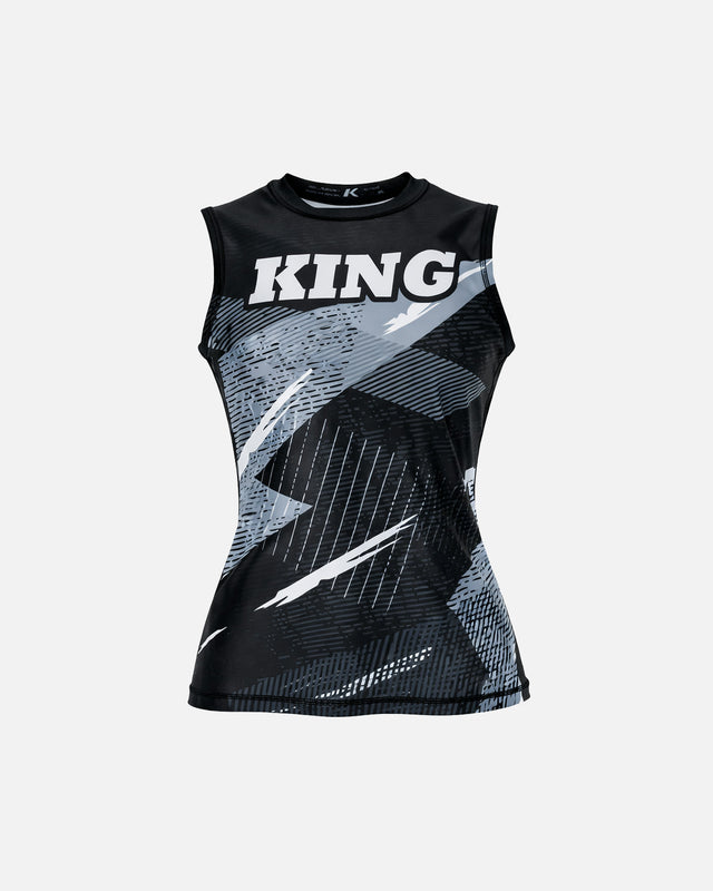 King Pro Boxing Rashguard Shadow 1 Dames - Zwart