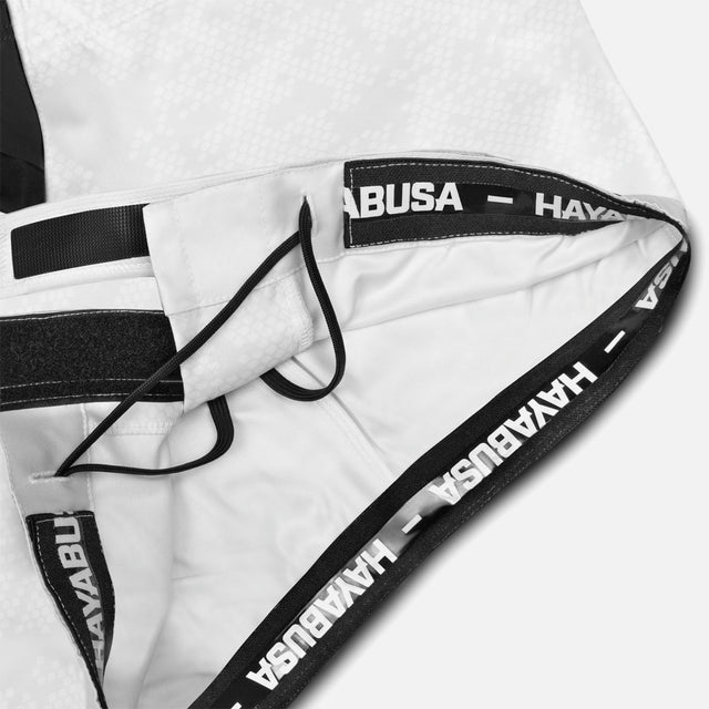 Hayabusa MMA Shorts Hex Mid-Thigh – White