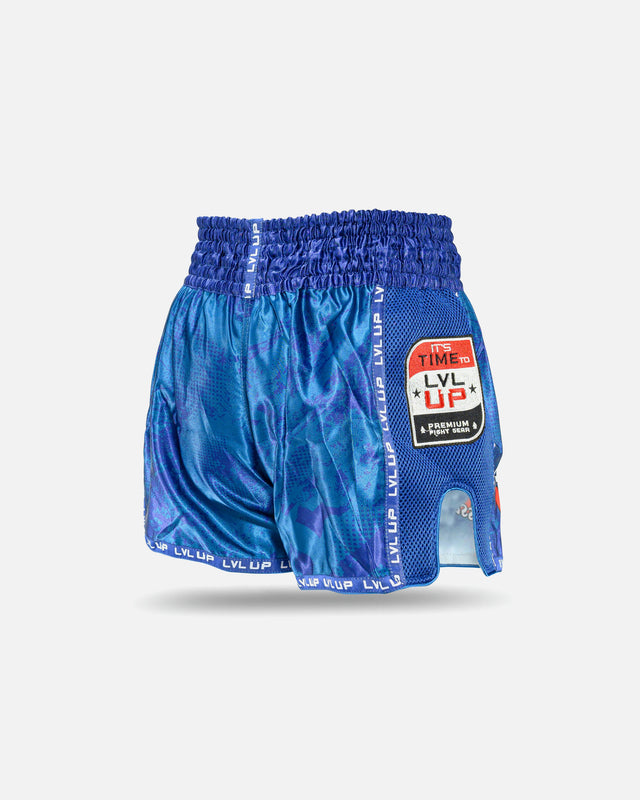 Spodenki Muay Thai LVL UP Stadium – Niebieskie