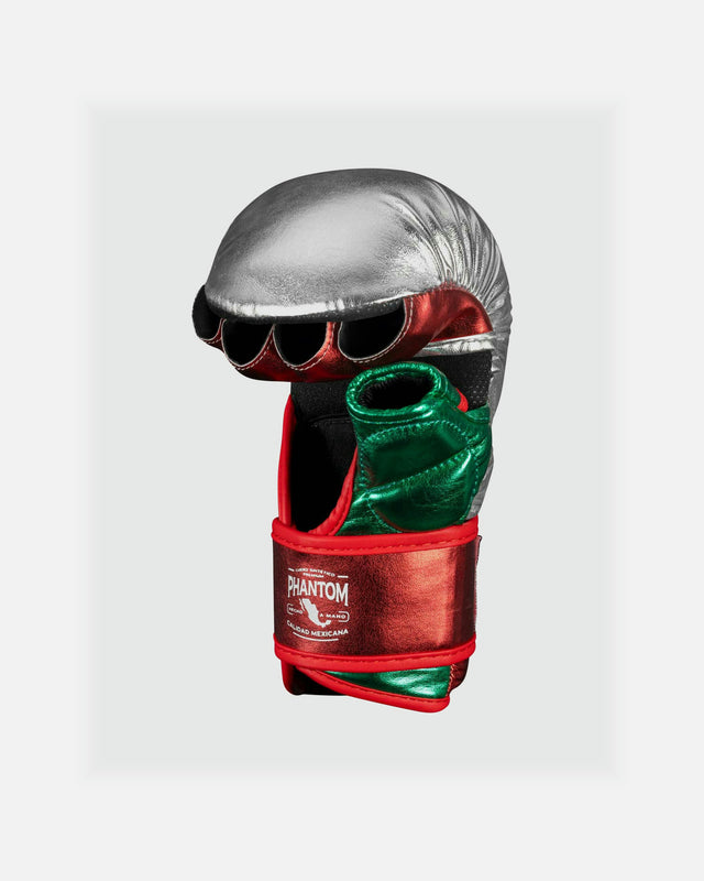 Guantes de MMA Phantom Athletics Mexico – Plata/Verde/Rojo