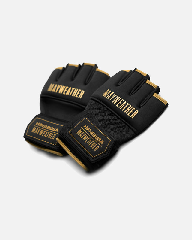 Hayabusa x Mayweather Inner Gloves Deluxe Quick Wraps – Black/Gold