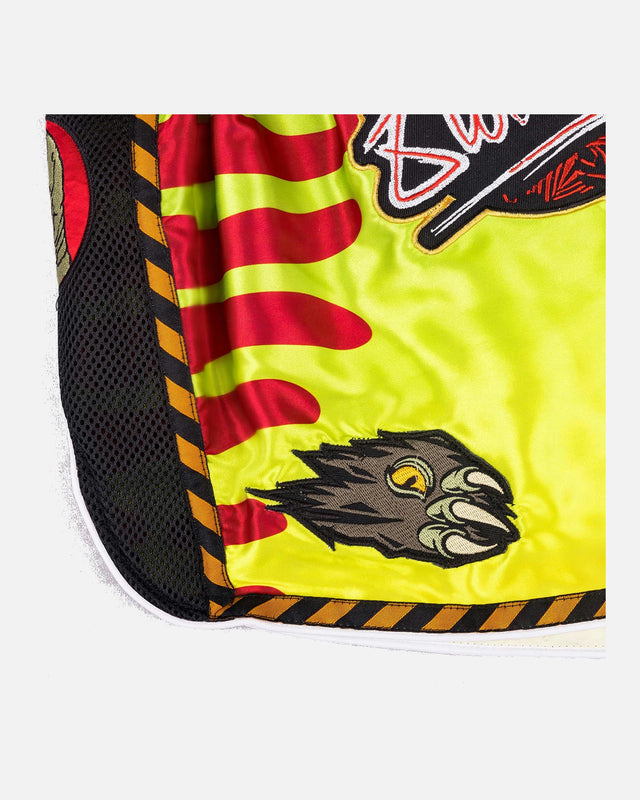 8 WEAPONS Muay Thai Shorts Jurassic – Neon Green/Blood Red