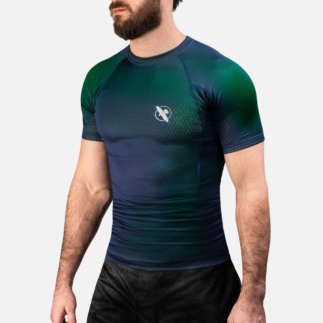 Hayabusa Rashguard Fusion Short Sleeve – Blue/Green