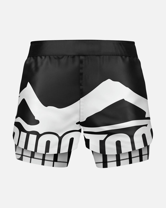 Spodenki MMA Phantom Athletics Fusion-R 2in1 Savage – Czarne/Białe