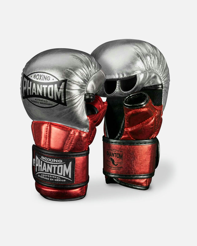 Guantes de MMA Phantom Athletics Mexico – Plata/Rojo