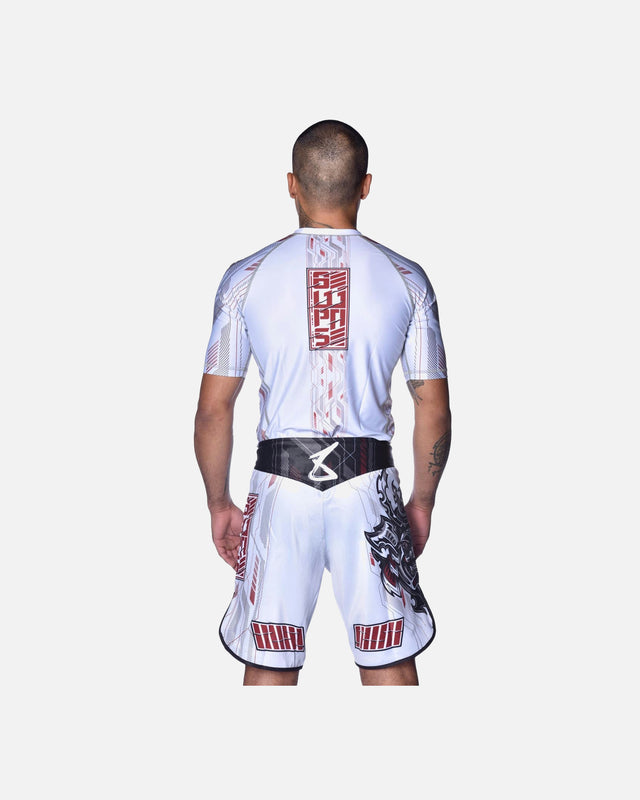 8 WEAPONS MMA Shorts Samurai 2.0 - Wit/Rood