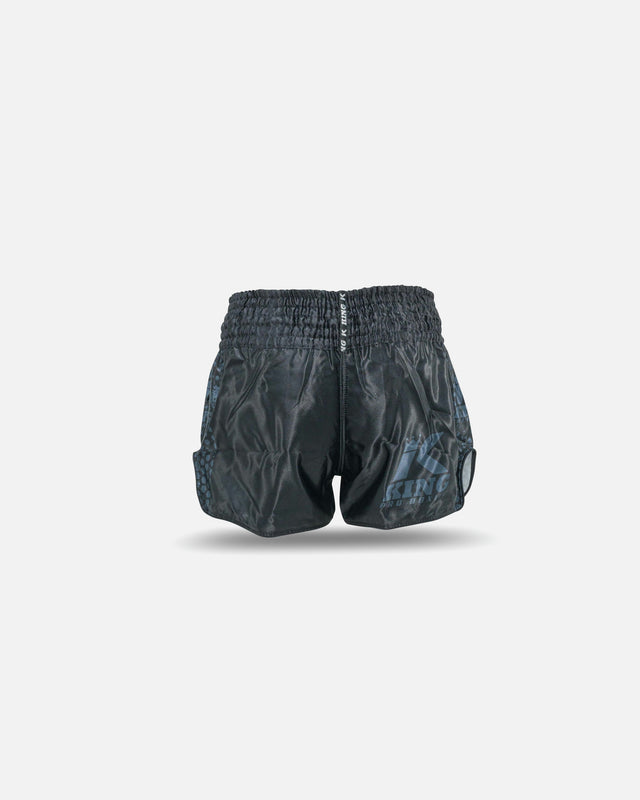 Spodenki Muay Thai King Pro Boxing Hexagon 1 Dziecięce – Czarne
