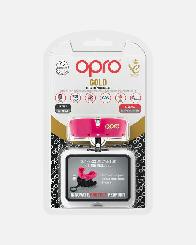 Ochraniacze na zęby OPRO Gold – Różowe
