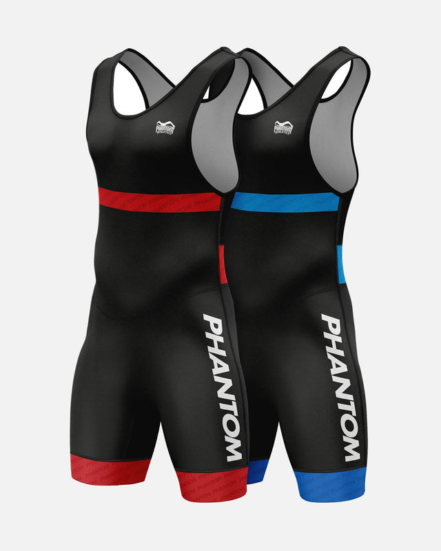 Phantom Athletics Worstelsinglet Raptor - Rood/Blauw
