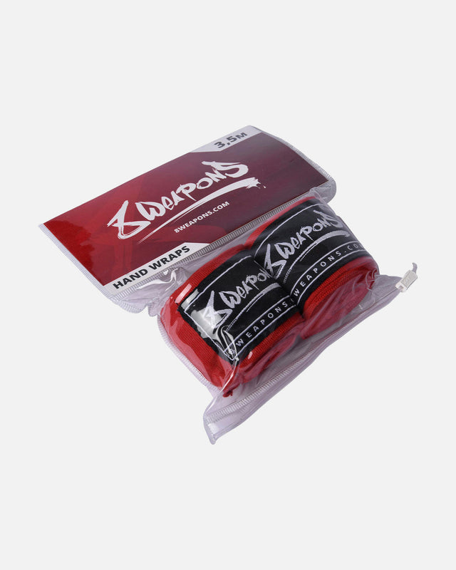 8 WEAPONS Hand Wraps, semi-elastic – Red