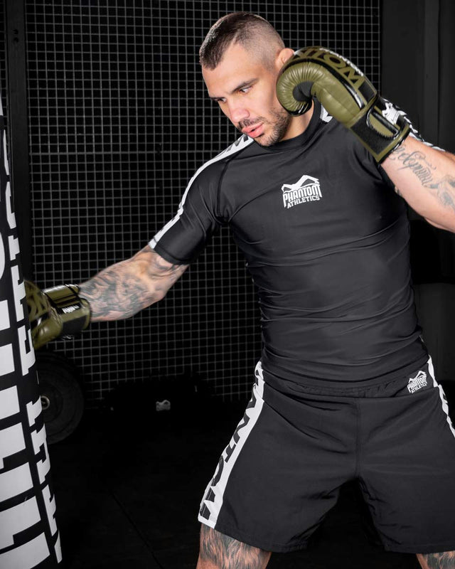 Phantom Athletics Rashguard EVO Apex Krátké rukávy – Černý