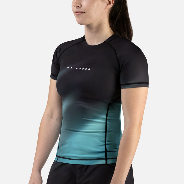 Hayabusa Rashguard Apex Nova Korte Mouwen Dames - Petrol