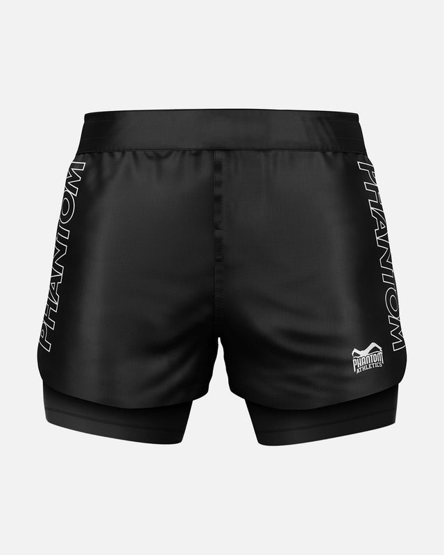 Phantom Athletics Compressie Shorts Fusion-R 2in1 Ranked - Zwart/Wit