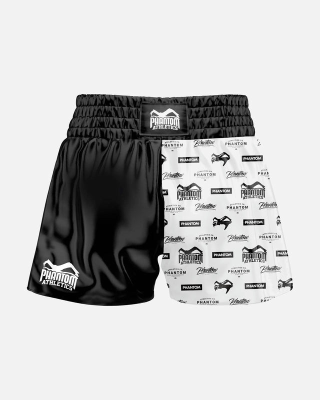 Spodenki Muay Thai Phantom Athletics Legend – Czarne/Białe