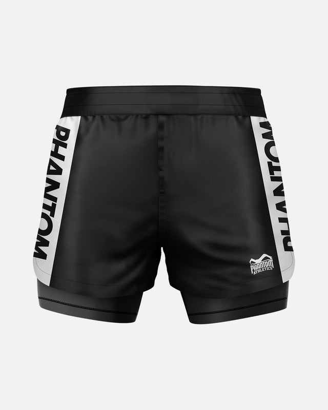 Pantaloncini a compressione Phantom Athletics Fusion 2in1 Apex – Nero
