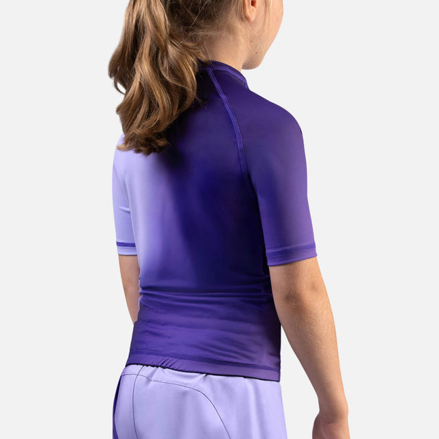 Hayabusa Rashguard Apex Nova Korte Mouwen Kinderen - Paars