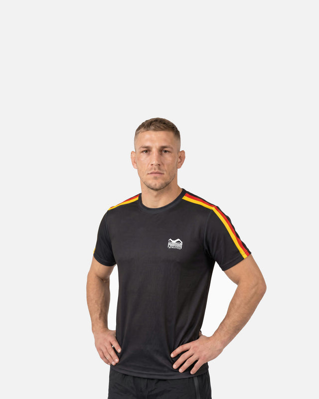 Koszulka Phantom Athletics EVO+ Germany – Czarna/Czerwona/Złota