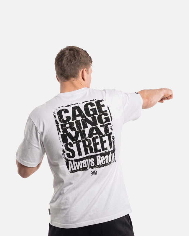 Phantom Athletics T-Shirt Cage Ring Mat Street - Wit