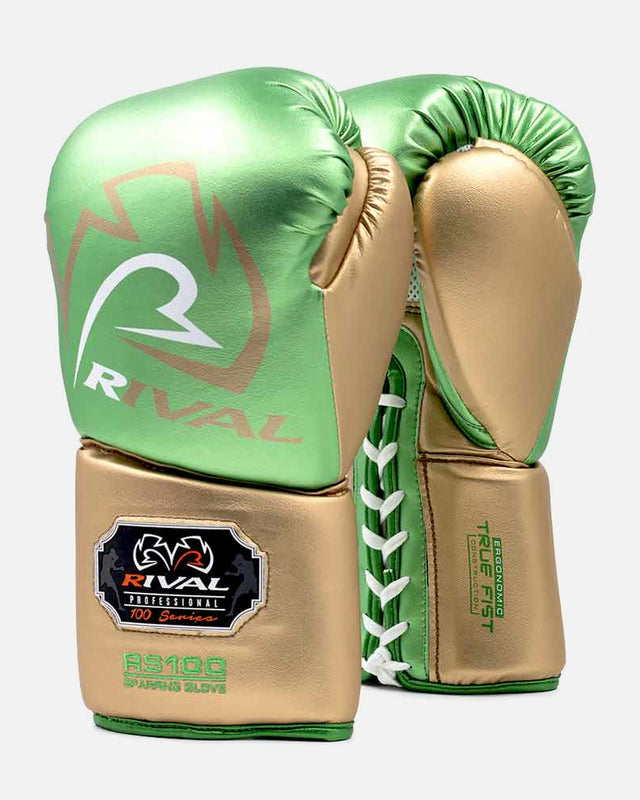 Rival Boxhandschuhe RS100 Pro Sparring – Grün/Gold