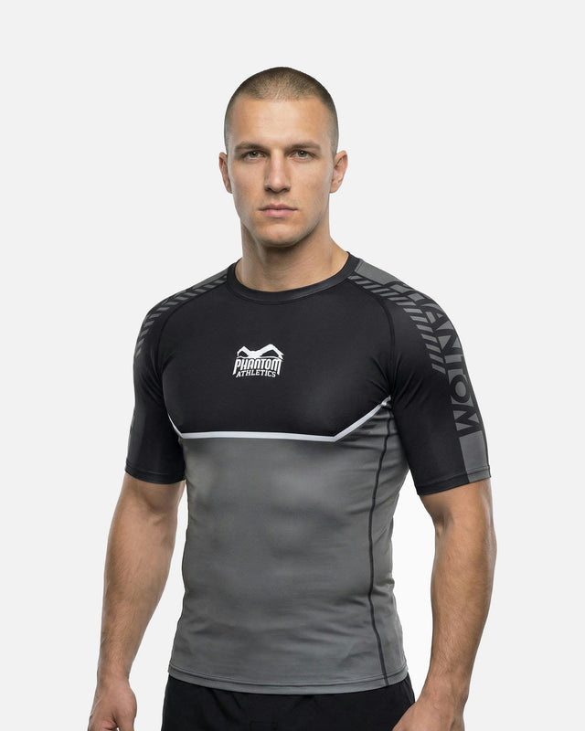 Phantom Athletics Rashguard EVO Apex Korte Mouwen - Grijs
