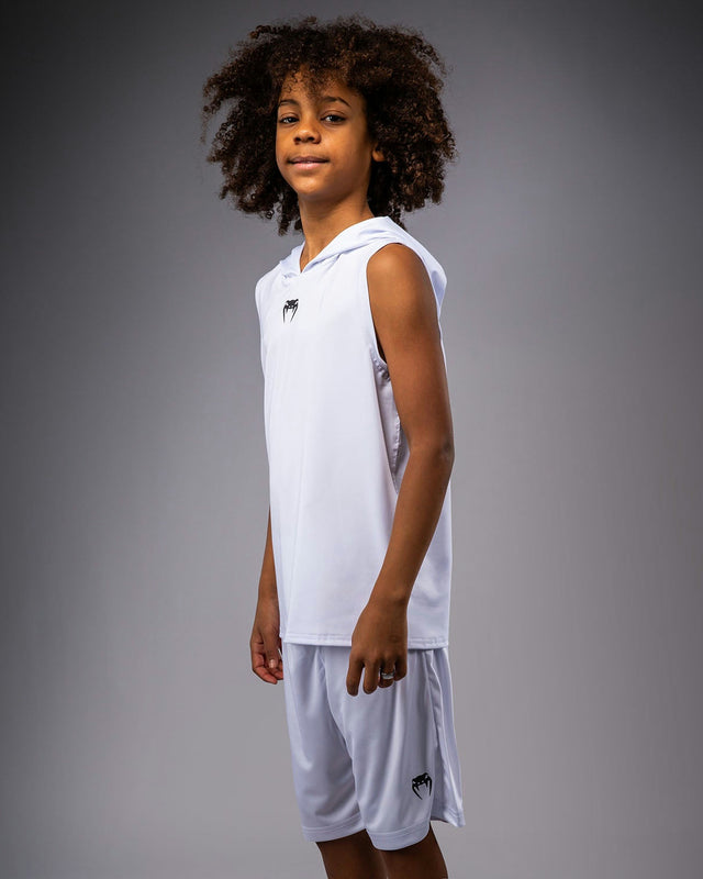Venum Hoodie Elite ärmellos Kinder – Weiß
