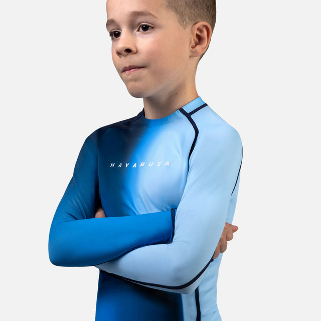 Hayabusa Rashguard Apex Nova Lange Mouwen Kinderen - Blauw