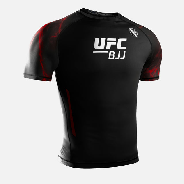 Rashguard Hayabusa x UFC BJJ Krótki Rękaw – Czarny/Czerwony