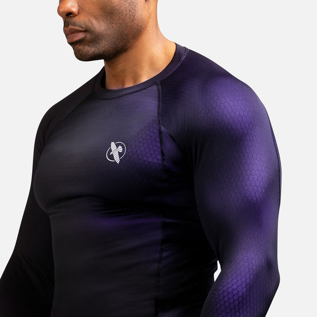 Hayabusa Rashguard Fusion Long Sleeves – Black/Purple