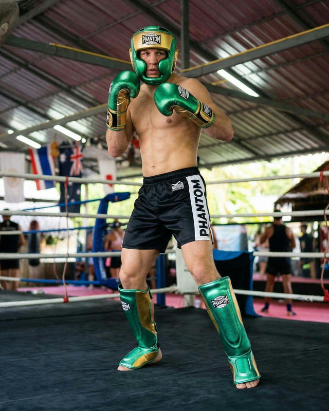 Ochraniacze na piszczele Phantom Athletics Mexico – Zielone/Złote