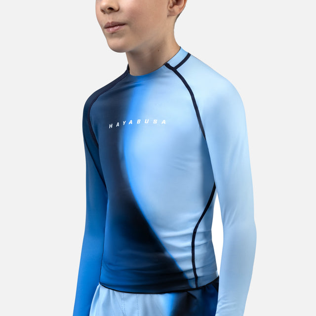 Hayabusa Rashguard Apex Nova Lange Mouwen Kinderen - Blauw