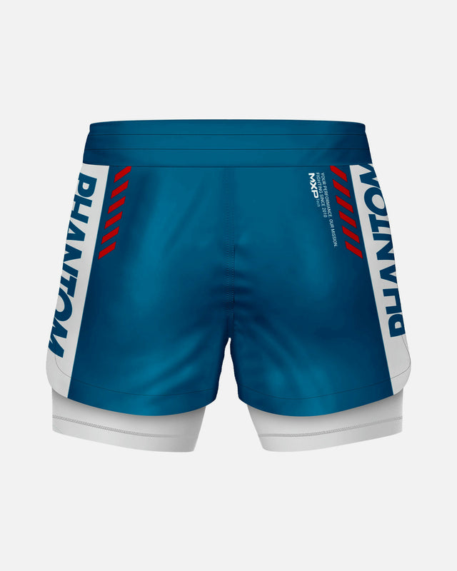 Pantaloncini a compressione Phantom Athletics Fusion 2in1 Apex – Blu