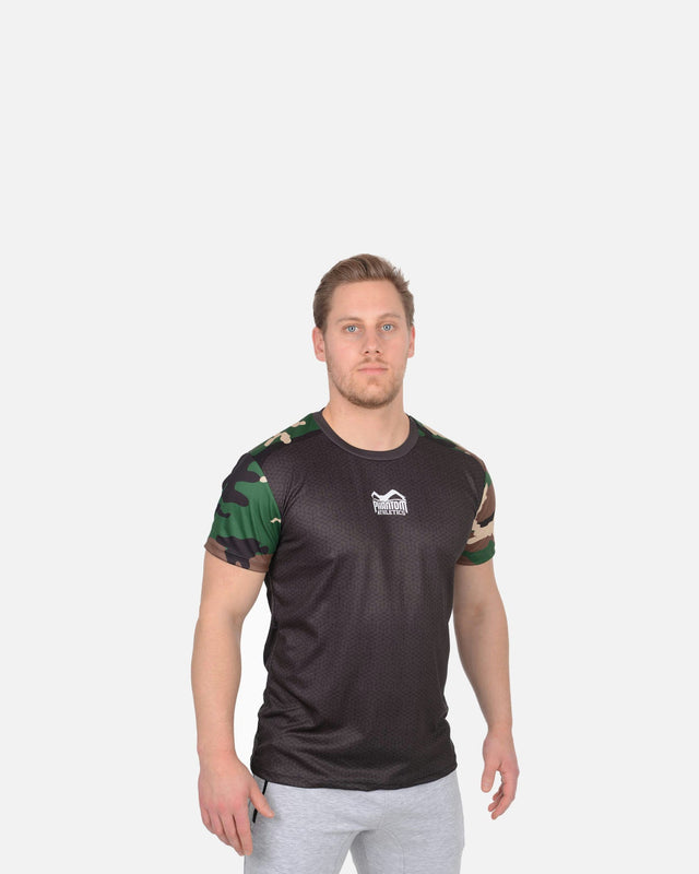 T-shirt da allenamento Phantom Athletics EVO Camo – Woodland