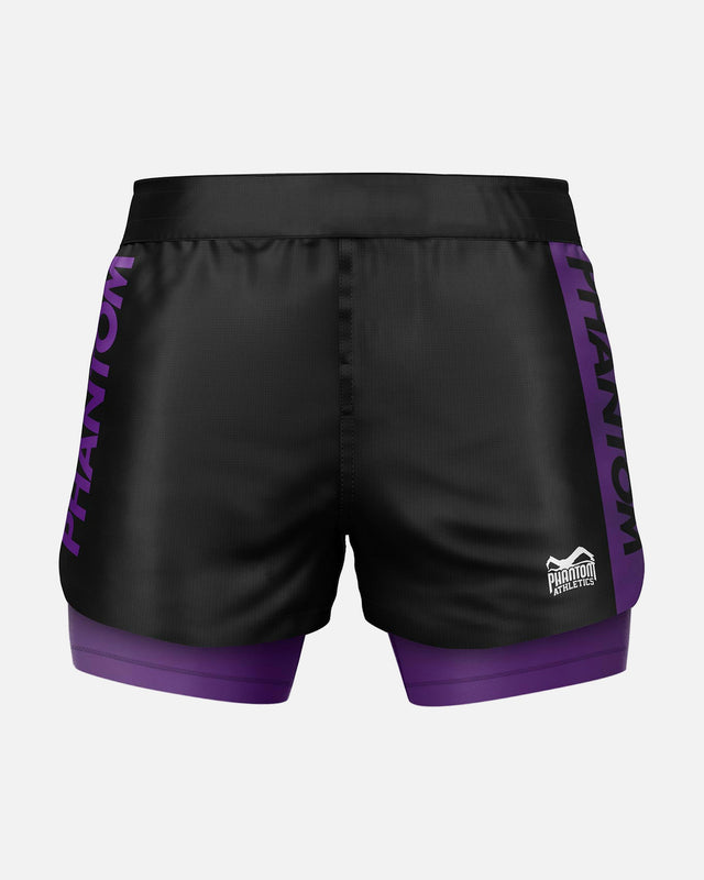 Phantom Athletics Compressie Shorts Fusion-R 2in1 Ranked - Zwart/Wit