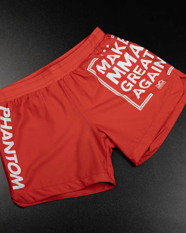 Pantaloncini MMA Phantom Athletics Fusion-R Make MMA Great Again – Rosso