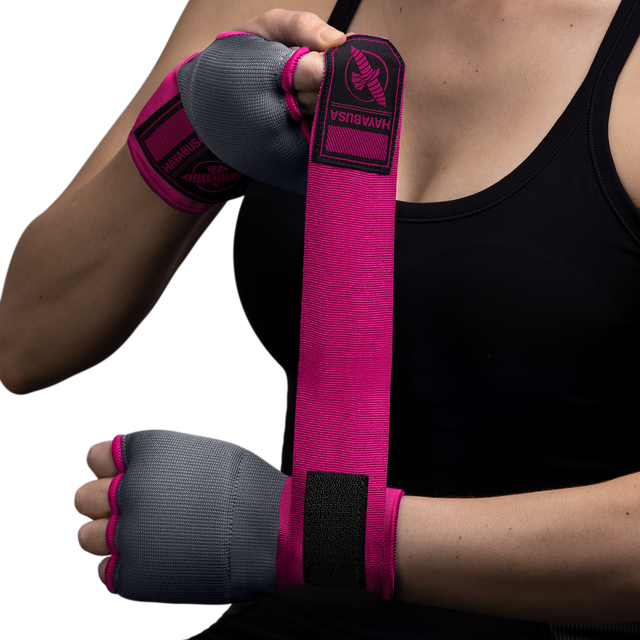 Hayabusa Binnenhandschoenen Quick Gel - Grijs/Roze