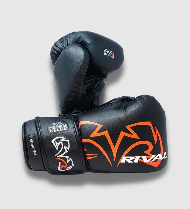 Rękawice bokserskie Rival RS11V Evolution – Czarne/Pomarańczowe