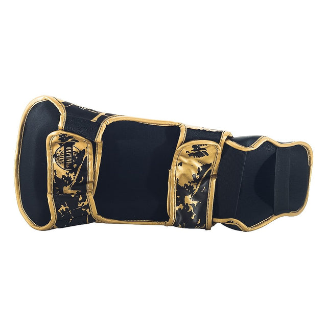 Booster Kickboks Scheenbeschermers Marble Kinderen - Zwart/Goud