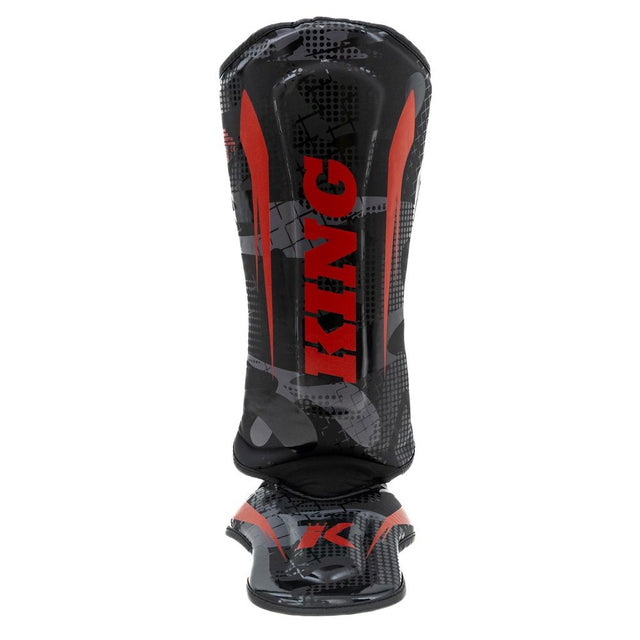 King Pro Boxing Kickboks Scheenbeschermers Shogun - Zwart/Rood