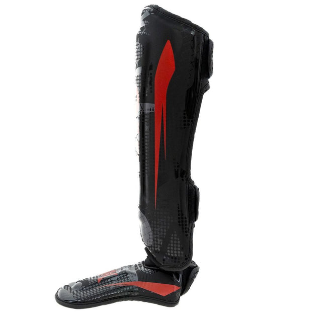 King Pro Boxing Kickboks Scheenbeschermers Shogun - Zwart/Rood