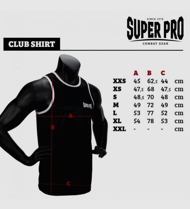 Super Pro Boxing Tank Top Club – Red/White – T-shirt