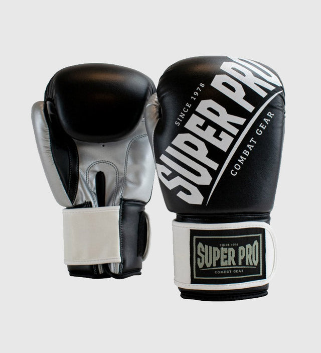 Super Pro (Kick)Bokshandschoenen Rebel - Zwart/Wit - (Kick)Bokshandschoenen