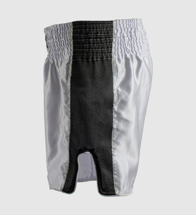 Spodenki do kickboxingu Super Pro Brave – Białe/Czarne