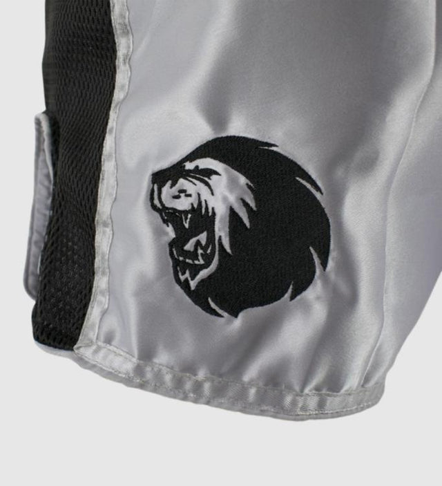 Spodenki do kickboxingu Super Pro Brave – Białe/Czarne
