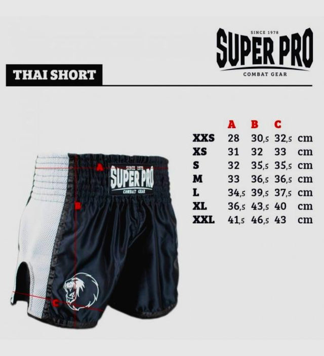 Spodenki do kickboxingu Super Pro Brave – Białe/Czarne