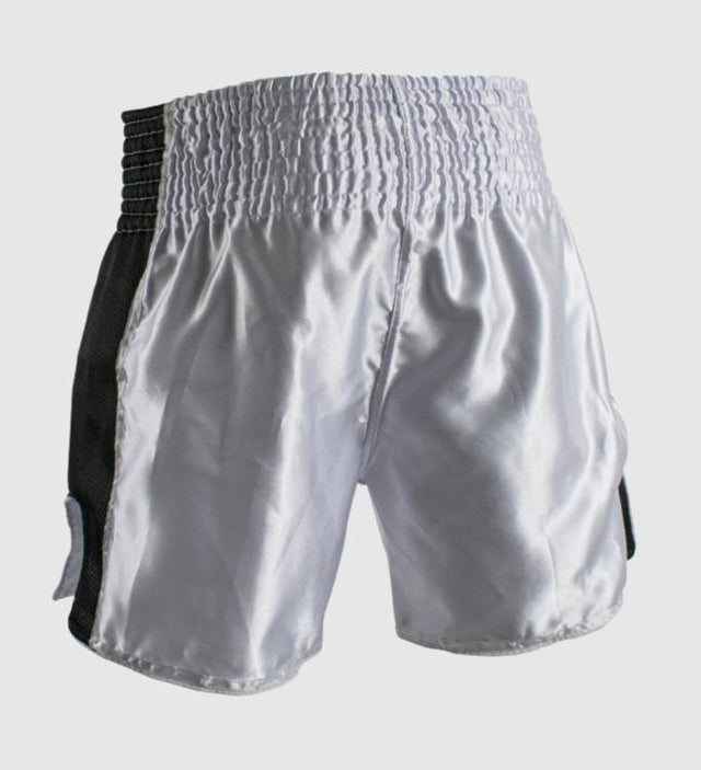 Spodenki do kickboxingu Super Pro Brave – Białe/Czarne
