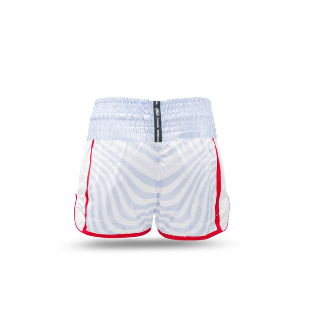 Calções de Muay Thai Twins TBT8 – Branco/Vermelho