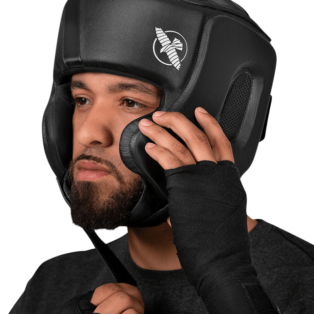 Hayabusa T3 Head Protector with Cheek Protection - Black